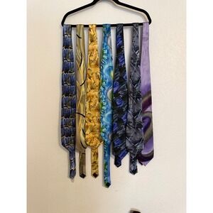 J. Garcia Neckties - Abstract Art Designs, Colorful Silk, 7‎ Piece Lot